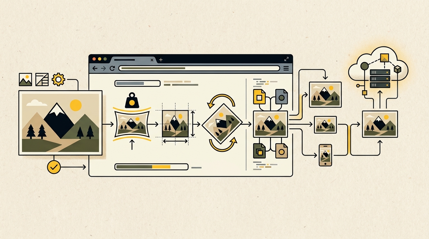Client-side image processing workflow in WordPress 7.1