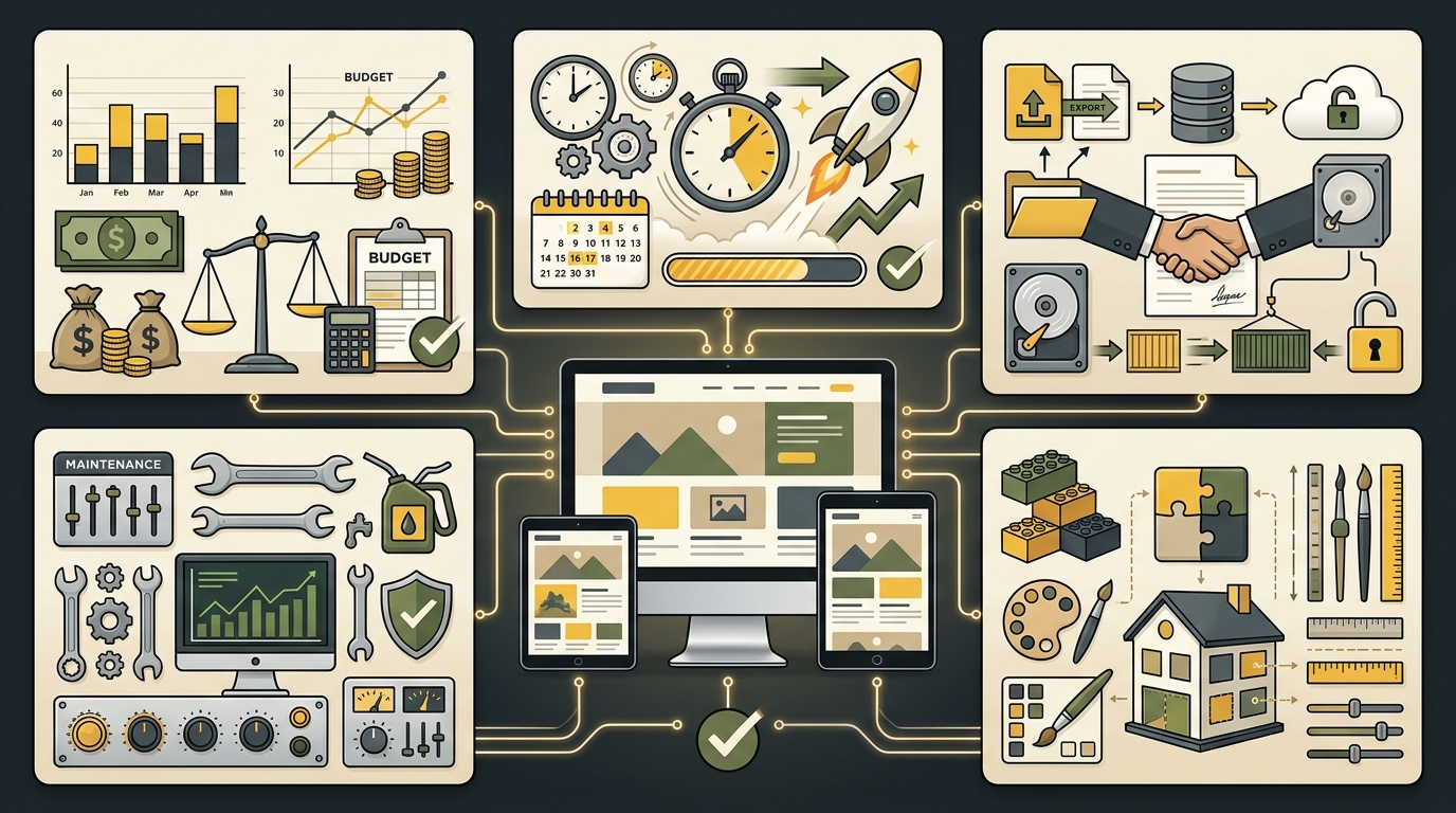 Five-part framework for choosing a website platform