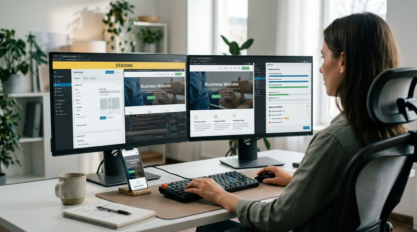 Testing WordPress 7.1.3 on staging before updating a production website